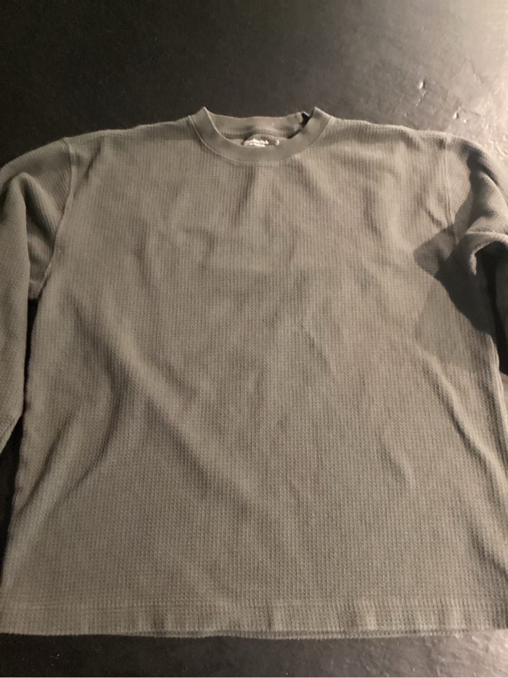 Abercrombie & Fitch Waffle Knit Crewneck Sweater in Olive